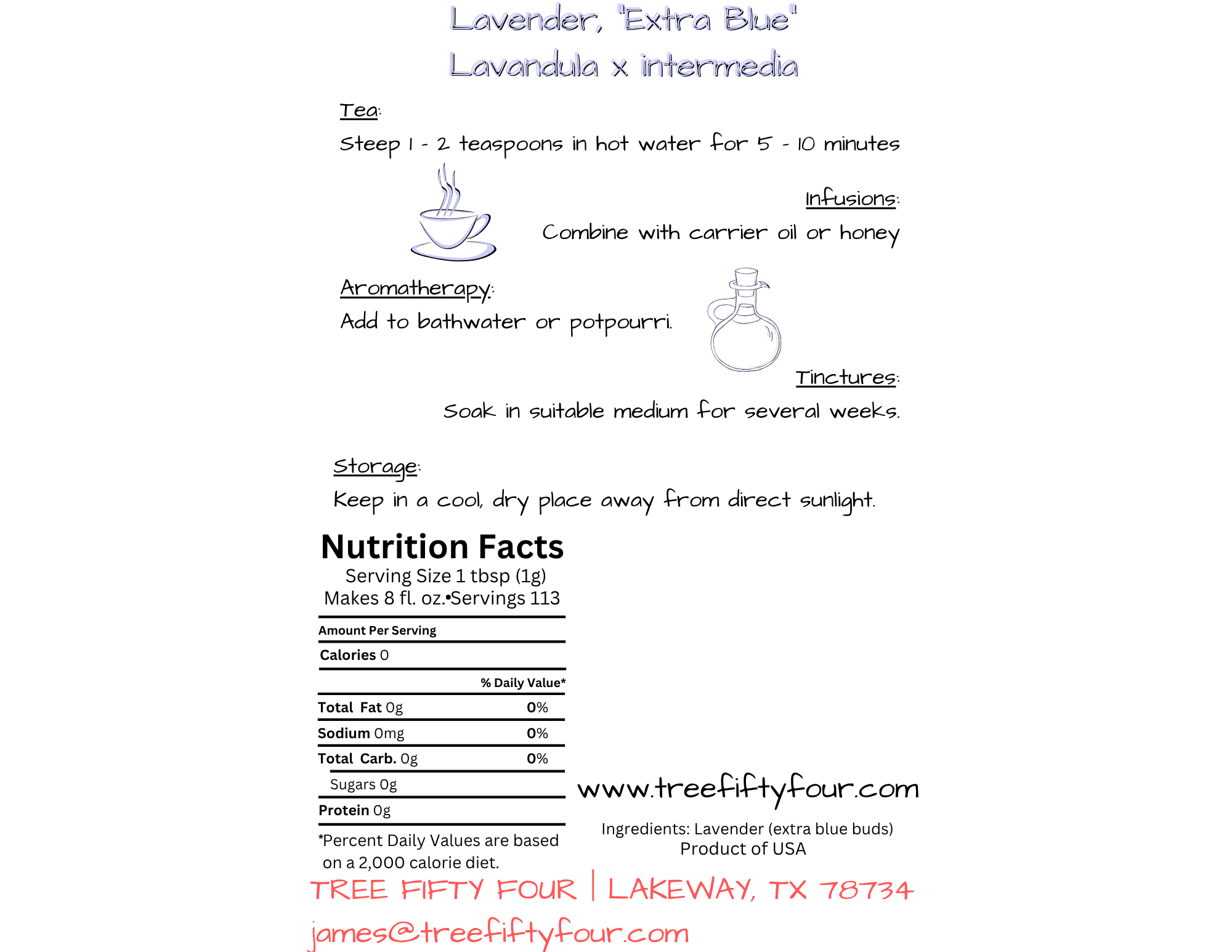 Lavender, Extra Blue Buds | 2oz - 1 KG | Bulk Herbs