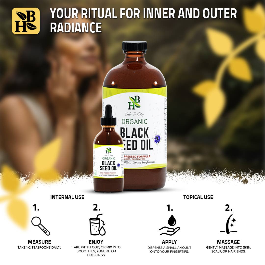 Organic Black Seed Oil (Cold-Pressed)