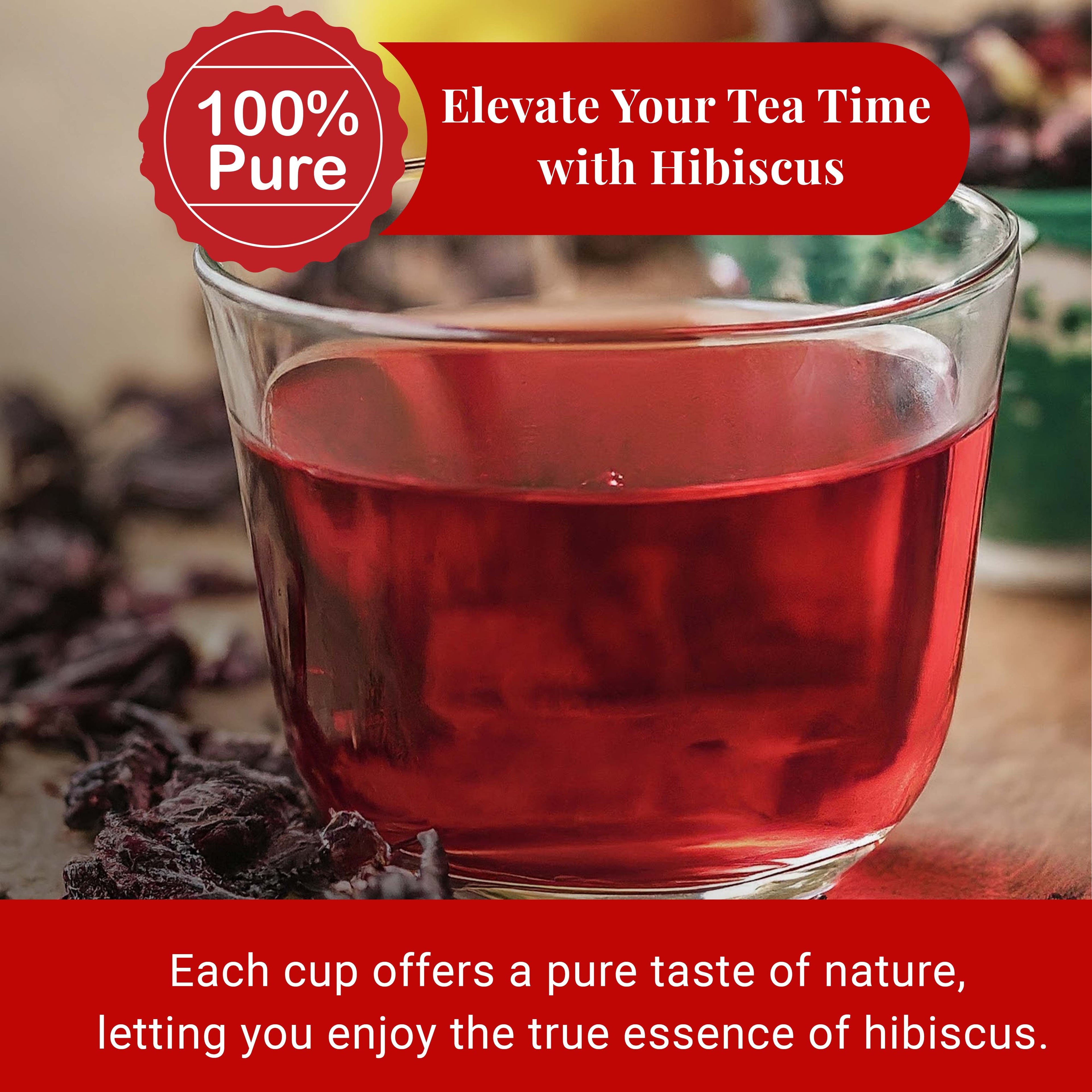 Dried Hibiscus Flower Petals , 100% Natural. 5 oz.