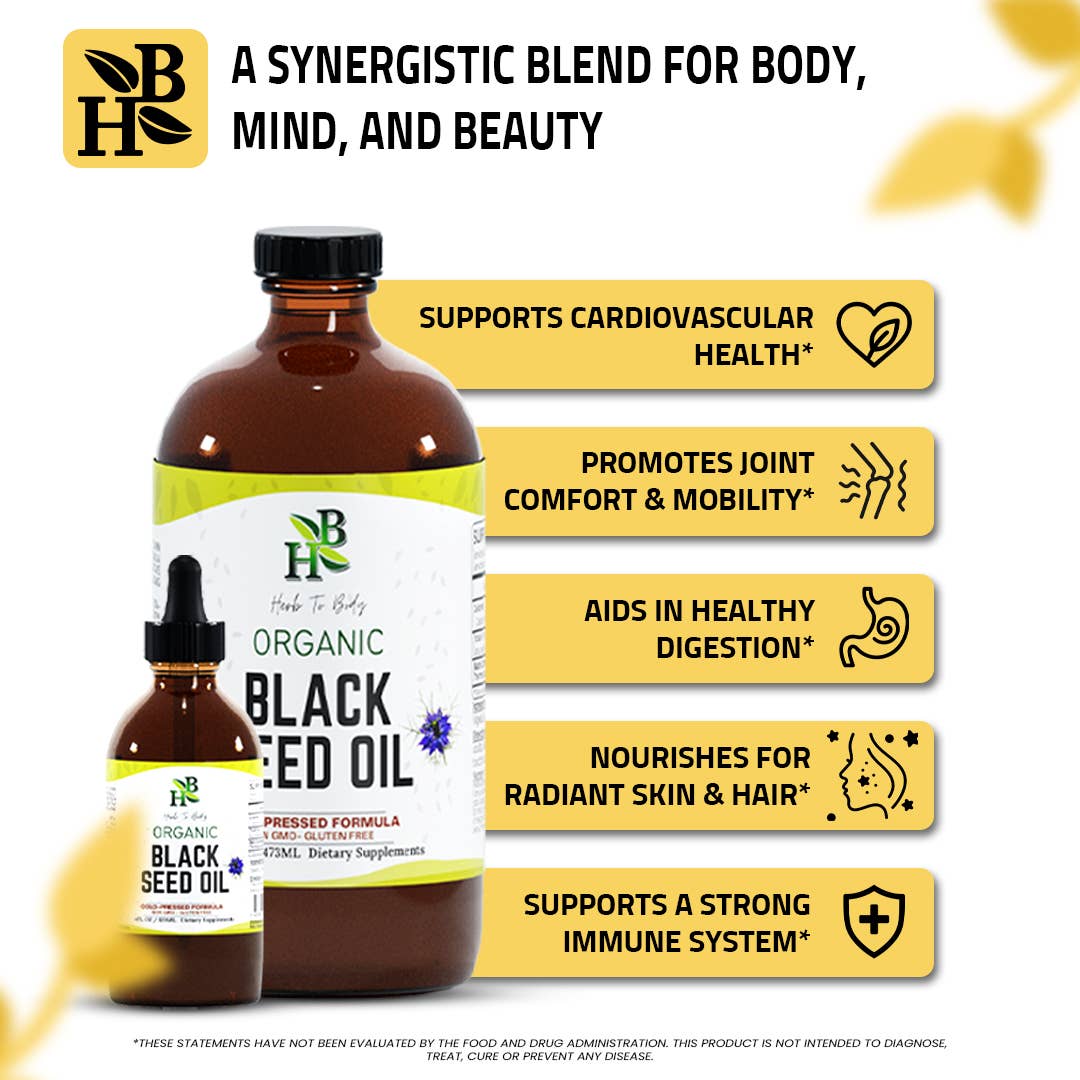 Organic Black Seed Oil (Cold-Pressed)