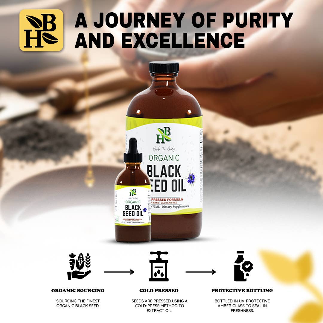Organic Black Seed Oil (Cold-Pressed)