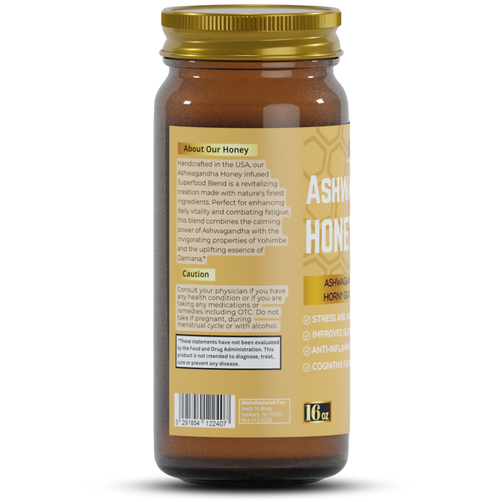 Ashwagandha Honey 16oz | Honey & Ashwagandha Delicious Blend