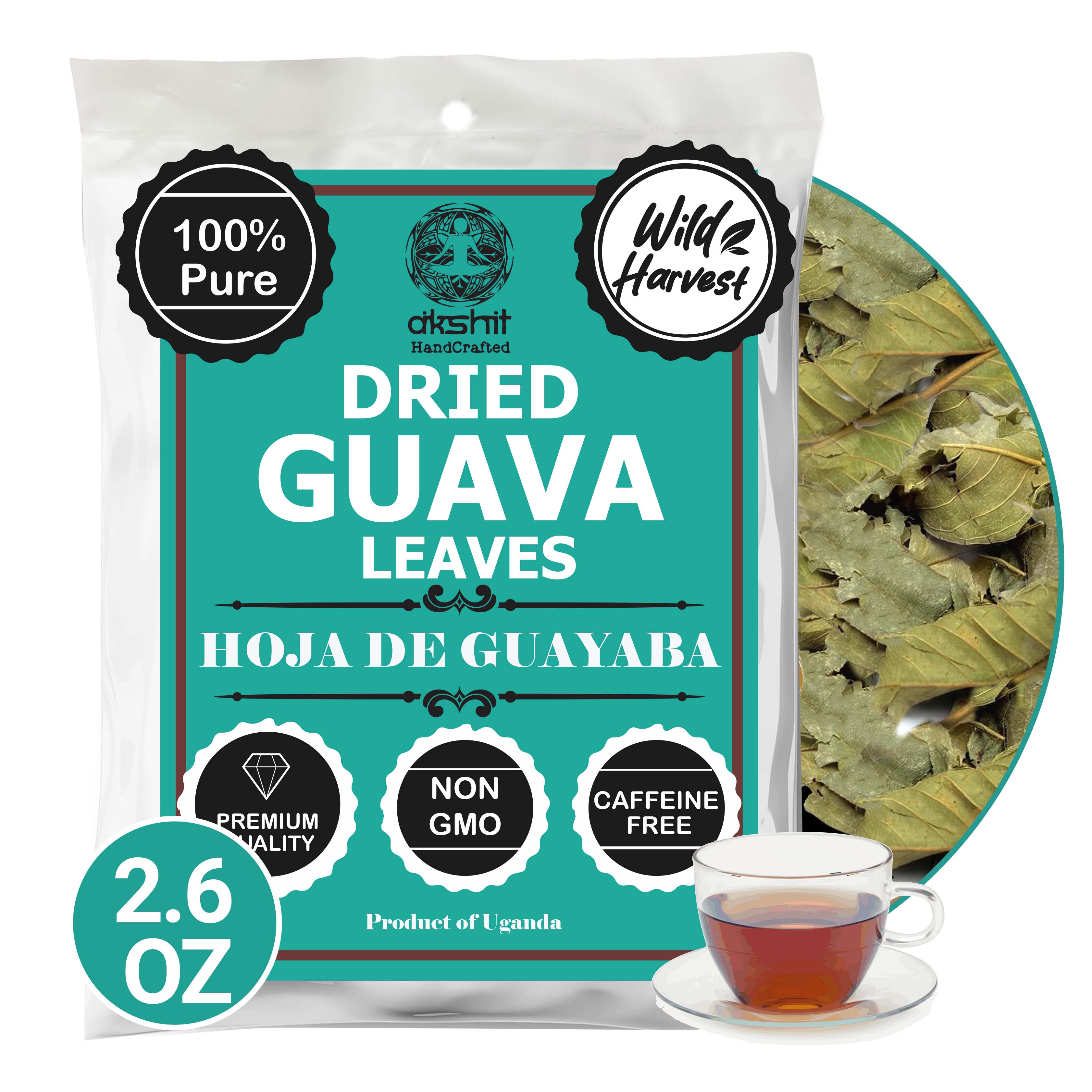 Premium Dried Guava Leaves 2.6 oz. | All Natural Herbal Tea