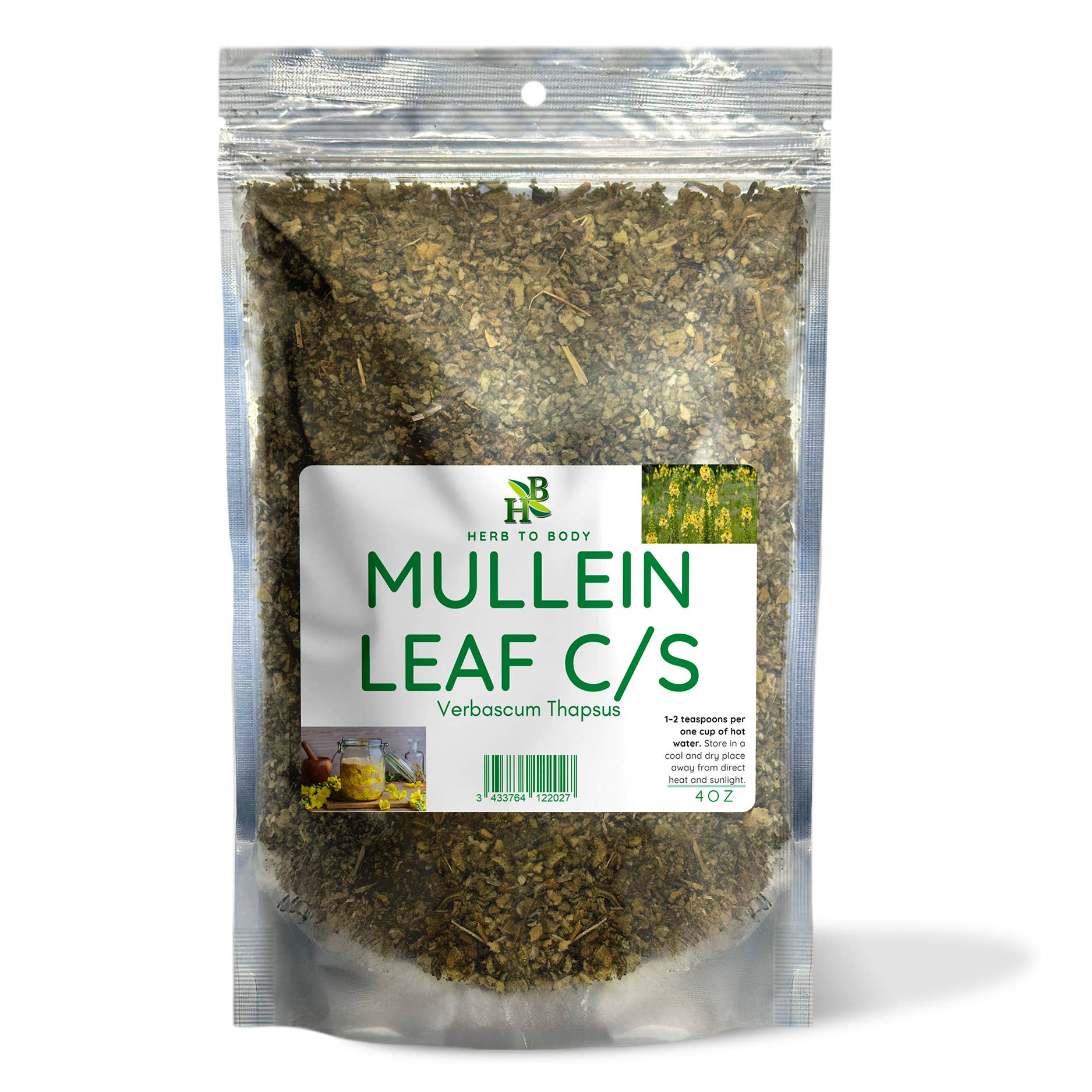 Mullein Leaf C/S for Herbal Tea, Oil, Syrups, Tinctures