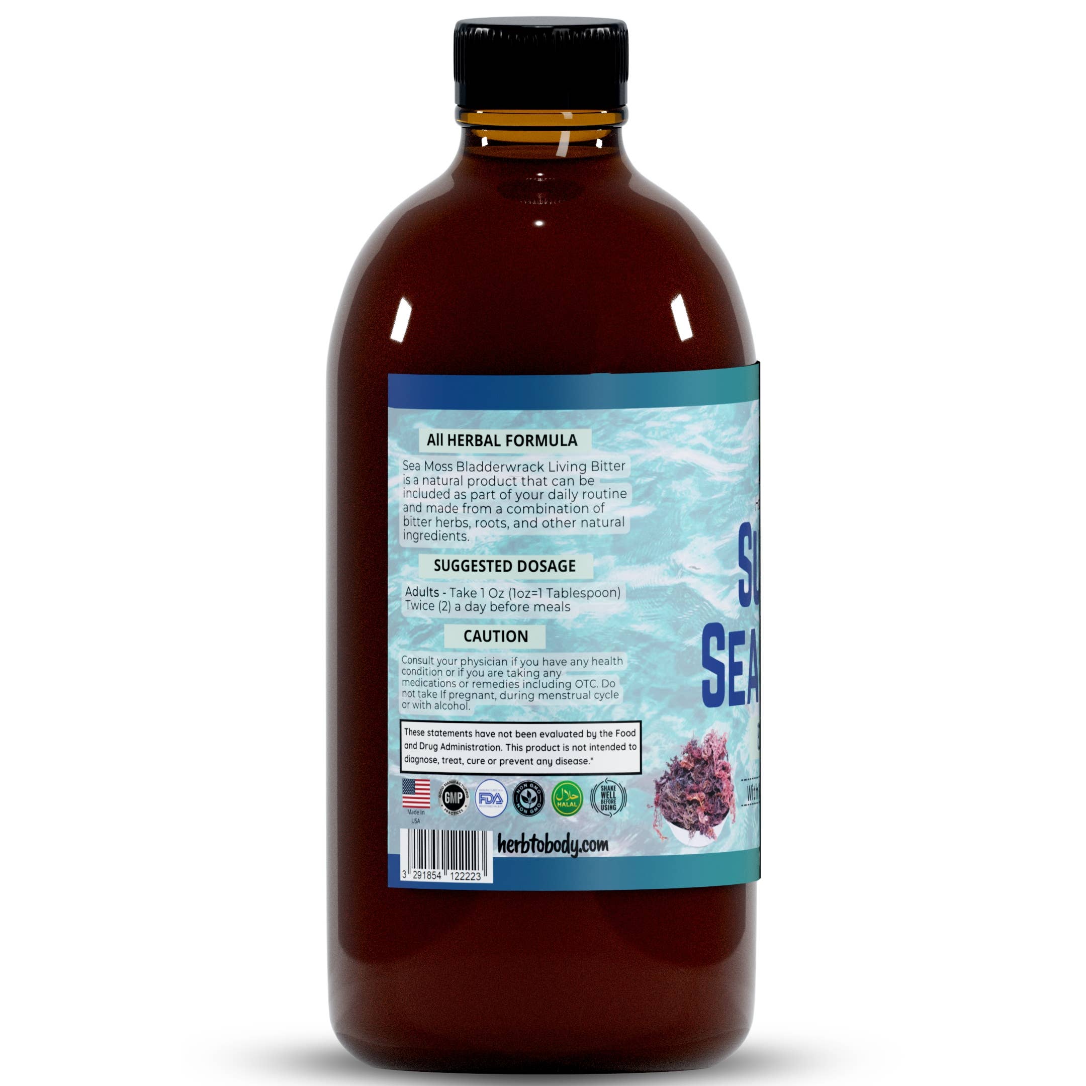Super Sea Moss Bitter - 16oz | Eco-Conscious Herbal Tonic